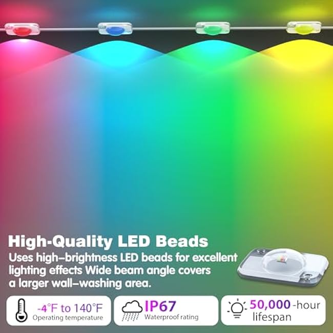 500FT Permanent Outdoor Lights Waterproof with Smart App Control Remote,DIY Scene Modes,Music Sync hronization,Eaves Lights for Garden Decor,Deck,Christmas