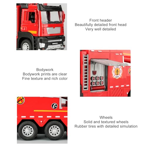Camión de bomberos de juguete en aleación, el regalo ideal para incentivar el juego creativo 3