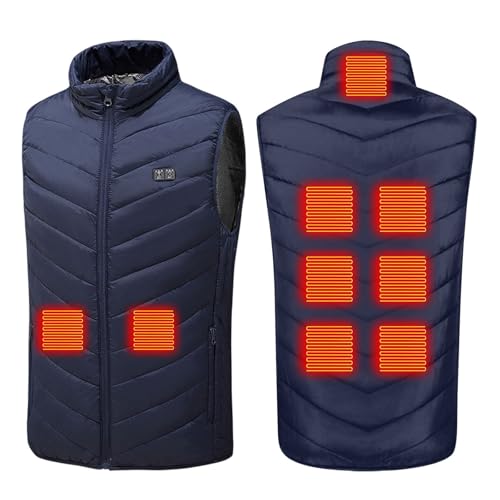 Image of Heated Vest Women and Men USB Rechargeable Heated Vests Stand Collar Packable down Puffer Heating Vest Outerwear