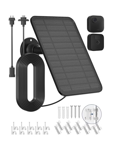 Image of Solar Panel for Blink Outdoor 4(4th Gen)/Blink Outdoor(3rd Gen) XT3 and Blink XT2/XT Camera/Blink Outdoor Camera,Solar Charger with 13.12Ft Outdoor Power Cable, Adjustable Mount, IP65 Waterproof