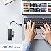 Acer USB Hub 4 Ports, Multiple USB 3.0 Hub, USBA Splitter for Laptop with Type C Power Port, Extender for A Port Laptop, PC, Desktop and More (0.7ft)