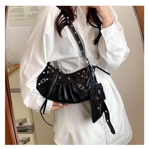 Crossbody Bags For Women 2 Set with Small Purse Rivet Shoulder Bag Adjustable Strap PU Leather Trendy Handbags2