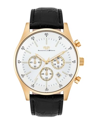 Rhodenwald & Söhne Reloj para Hombre Análoga Japón de Cuarzo con Cerrea de Cuero Real 10010072