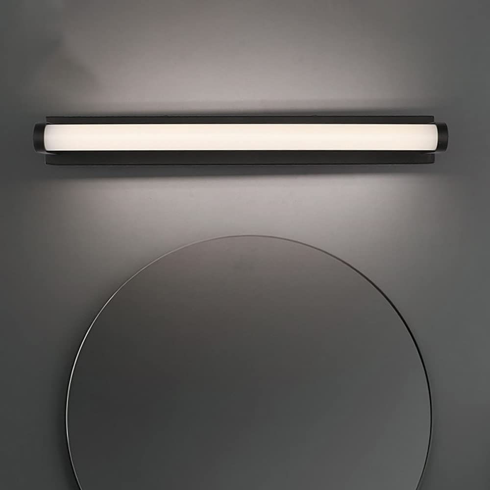 Lámparas de baño Negras, luz Neutra de 4000 K, Luces LED Frontales para Espejo con Pantalla acrílica Blanca, iluminación para baño, Dormitorio, Espejo o Armario, Apliques de Pared.