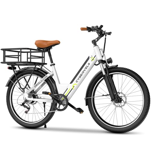 panilou 1000W Peak Power 28MPH E-Bike Electric Bike for Adults,26"