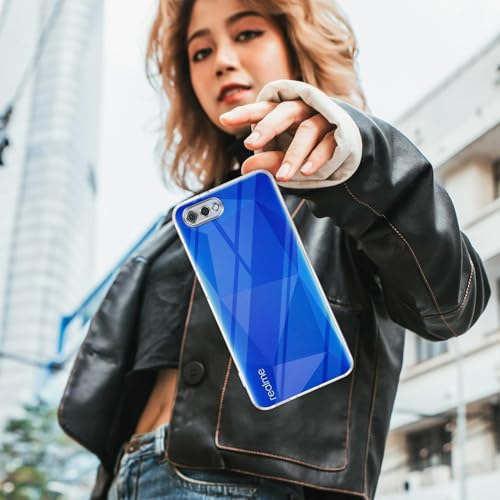Image of Jkobi Back Cover for Realme C2 (Silicone Clear Shockproof Case with Camera Protection | Soft and Flexible | Transparent)
