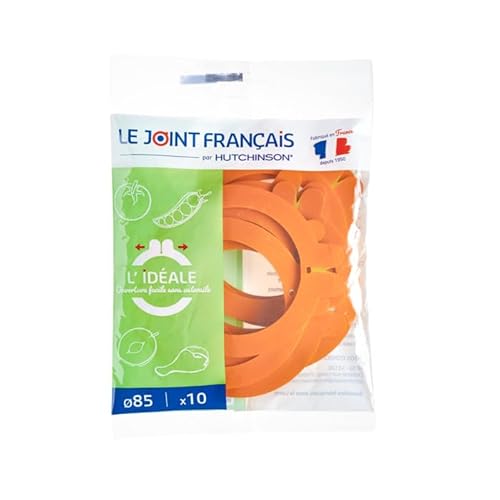LE JOINT FRANÇAIS par HUTCHINSON - 10 Joints de bocaux 85mm - Gamme 'L’idéale' à ouverture facile - Caoutchouc - Rondelles pour bocaux - Fabriqués en France - Conformes aux normes alimentaires