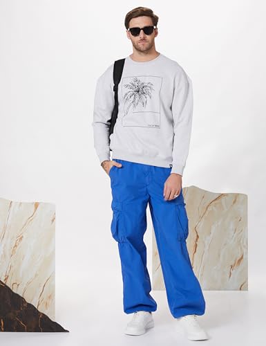 Image of Amazon Brand - Symbol Men Cotton Rich Light Weight Crew Neck Sweatshirt (Regular Fit)