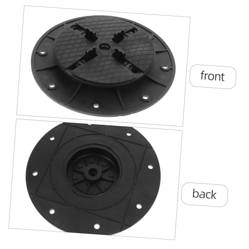 Base de plástico negro ajustable para suelo exterior y terraza 8