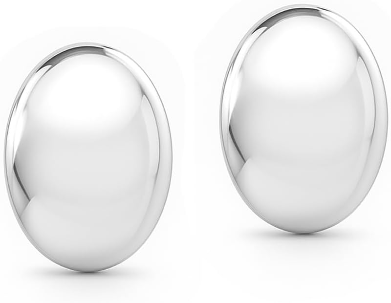 LeCalla 925 Sterling Silver Omega Back Earrings for Women | Pierced Stud Earrings Gift for Her, Wife or Girlfriend | Classic Omega Back Stud Earrings Jewelry for Daily Wear or Special Occasions - Image 5