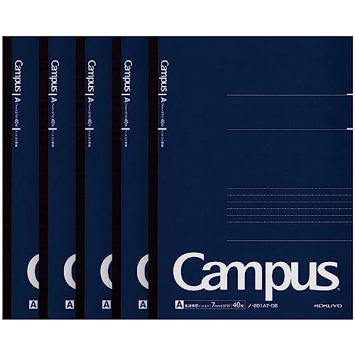 Cahiers lignés A4 grand format Kokuyo Campus 40 feuilles lot de 5 pour le bureau