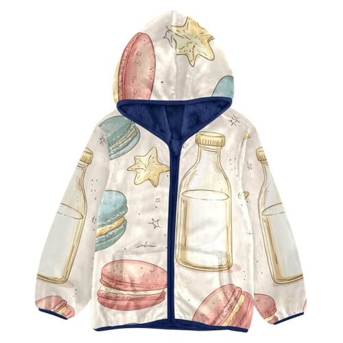 Sweets and Milk Girls Fleece Jacket Girls Fall Jacket Girls Zip Up Hoodie Girls Sherpa Jacket 2-10T