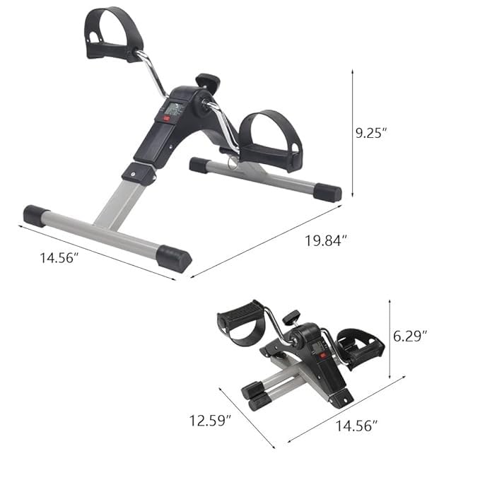 Image of RK Prime Mini Cycle Pedal Exerciser - Under Desk Bike for Home & Office | Adjustable Resistance, LCD Display | Arm & Leg Workout | Non-Slip, Portable | Physiotherapy & Seniors