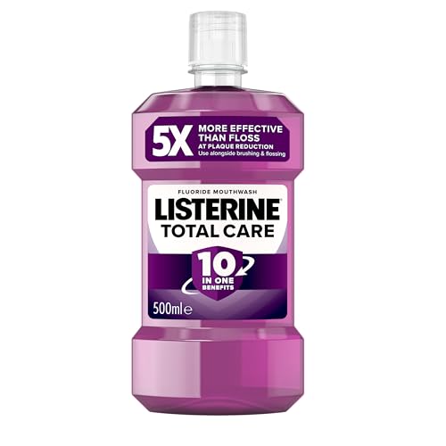 Listerine, Enjuague Bucal Cuidado Total, Sabor Menta, 500 ml