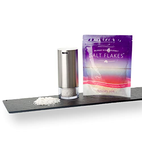 Eleganza Salt Shaker Stainless Steel – Self Closing Salt Flake Shaker with Murray