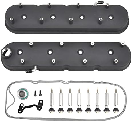 TBAPFS Cast Aluminum Engines Valve Cover with Coil Mounts Compatible with GM LS LS1 LS2 LS3 LS6 5.3 6.0 - Black