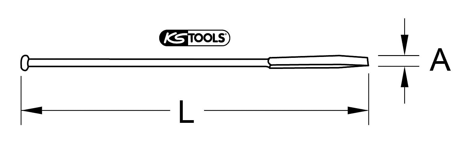 KS TOOLS Barre de rupture pour pavés, modèle Hambourg, 1250 mm 156.0577
