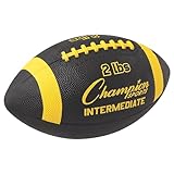 Champion Sports Intermediate Size 2lb Weighted Training Football, Yellow/Black