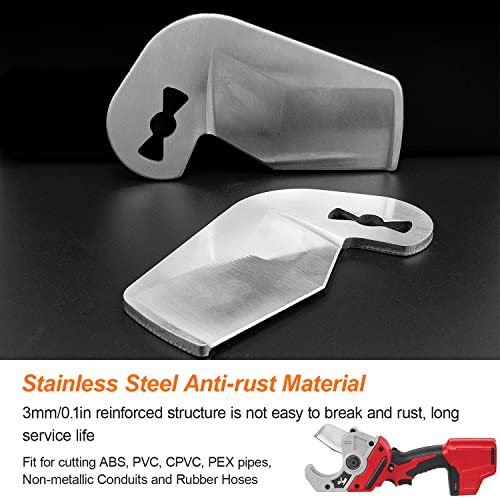 Image of 2Pack 48-44-0405 M12 Replacement Shear Blade Compatible with Milwaukee, PVC Plastic Pipe Replaceable Blade for 2470-20, 2470-21 Shear Tool, Cuts PVC, ABS, CPVC, PEX Tubing Rubber Hose