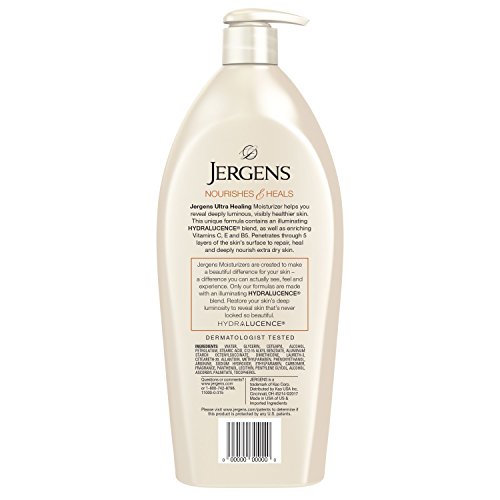 Image of Jergens Ultra Healing Extra Dry Skin Moisturizer for Body, 32 Ounces + Travel Size Jergens Original Scent Dry Skin Body Moisturizer
