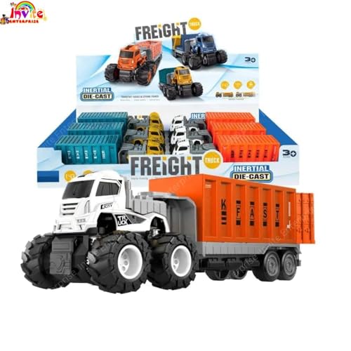 Image of 1:43 Metal Toys Alloy Diecast Truck Set Toy, Diecast Miniature Car Model (Pack Of 1) (Logistic Truck),Assorted