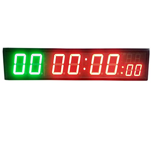 THINKHONGHAO 4'' 8Digits LED Countdown Clock Workout Timer For Garage Home Gym Crossfit Training EMOM Tabata Fitness Timer
