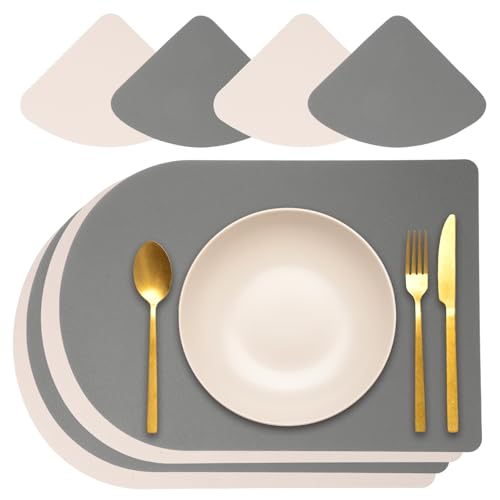 Set de table en cuir lavable résistant chaleur imperméable cuisine - 2