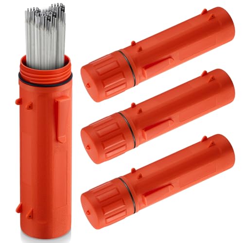 Image of Zonon 4 Pcs Welding Rod Storage Tube 14 Inch Tig Rod Holder, Orange