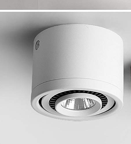 Bwldma LED Surface Mounted Downlight Ceiling Light 360 Degree Rotatable COB Background Spot Light 3w 5w 7w 10w 12w 15w Dimmable Ceiling Lamp For Home White Tiltable Surface Mounted Wall Lamp