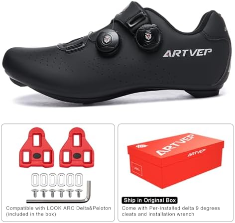 FANSU Fietsschoenen voor heren en dames, racefietsschoenen met Delta-Cleats, compatibel met Look SPD-SL Delta Lock Pedal fietsschoenen, compatibel met Peloton schoenen, wit, 43 EU FANSU Fietsschoenen voor heren en dames, racefietsschoenen met Delta-Cleats, compatibel met Look SPD-SL Delta Lock Pedal fietsschoenen, compatibel met Peloton schoenen, wit, 43 EU