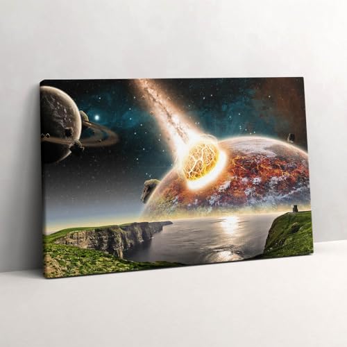 Tableau photo sur toile Planète de la fin du monde pour remplacer une déco murale fade