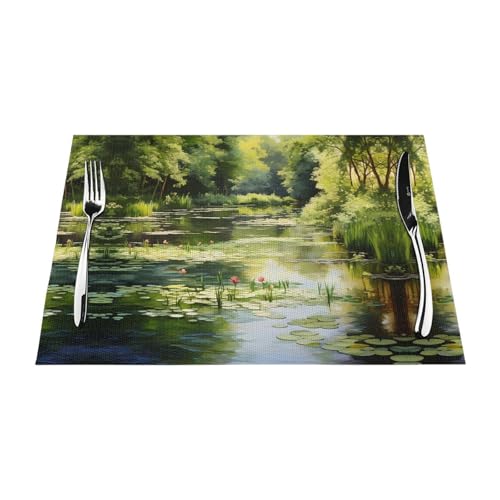 Sets de table imprimés nénuphars de qualité supérieure pour hôtel - 2