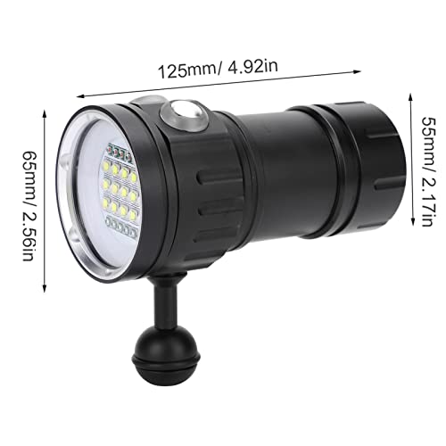 Duiklamp, onderwaterzaklamp, professioneel, 100 m, waterdicht, Scuba, duiklamp, superhelder, led, onderwatertorch, handlamp, onderwaterfotografie, camera, licht, vulling, aluminium - Image 7