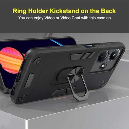 Image of NDCOM for Infinix Hot 30i Back Cover Infinix Hot 30 I Back Cover | Stylish Protection Infinix Hot 30i Cover | Ring Holder Case