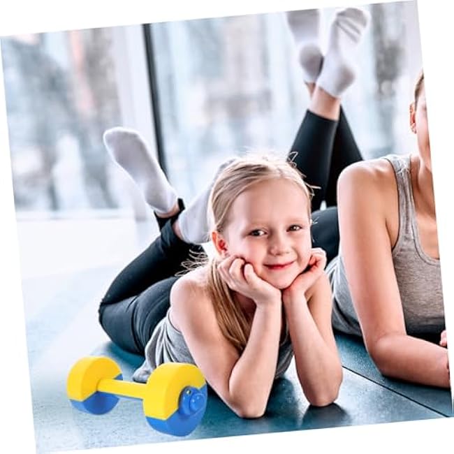 NUOBESTY 1 Pair Kids Weightlifting Dumbbells Plastic Home Exercise Dumbbell Kids Weight Lifting Set Exercise Fitness Dumbbells(Random Color)