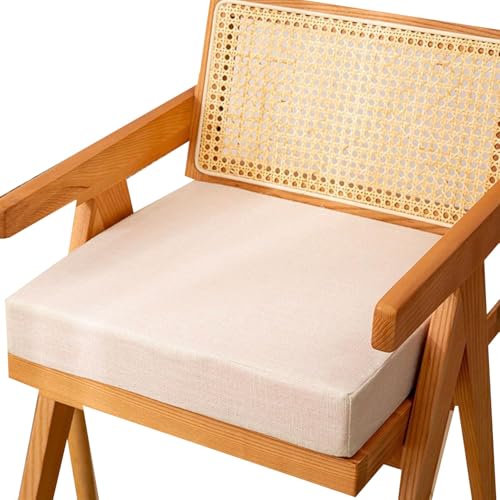 UWOBTN Cojines para Silla Comedor 40x40cm/50x50cm/45x45cm Ruedas Extraíble Cojín de Asiento Interior/Exterior/Jardin Cojín para Silla para Cocina, Terraza,Oficina, Patio, Balcón(A4,55x55x8cm)