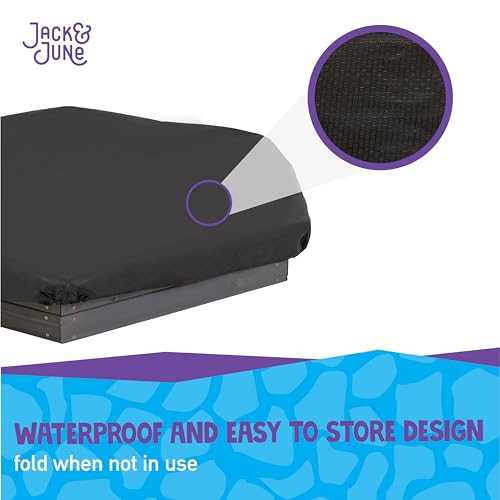 Jack and June Hexagonal Sandbox Cover - Designed to Protect Sandbox Toys and Sand, Easy to Store, Waterproof Design - Thumbnail 3