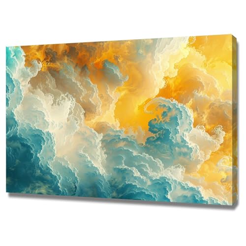 Pintura de nube abstracta GFDJKHT de alta calidad enmarcada de 60x80cm 1