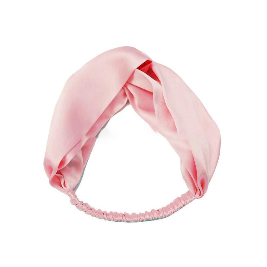 Yurosiay Cinta elástica de seda para mujer, 100% seda de morera pura, 19 mommes, cintas para el pelo anchas, accesorios para el pelo, satén para niñas, diadema, bandana