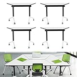 Améliorez votre espace de travail avec notre table pliante de bureau de style professionnel. Doté d'un design classique noir et blanc, il complète n'importe quelle salle de conférence de bureau. Son design spacieux et épuré le rend idéal pour diverses utilisations, y compris une longue table de bureau, une table de réunion, une table de podcast, une table de séminaire, une table de salle de conférence et une table d'entraînement. Profitez de la polyvalence et du style en une seule pièce fonctionnelle.