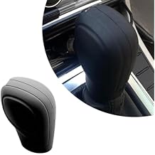 Pack-2 Car Shift Knob Protective Cover, Silicone Tightly Wrapped Anti-Slip and Dust-Proof Decoration, Side Opening Design Gear Lever Cover, Universal for Automatic Transmission Cars Black
