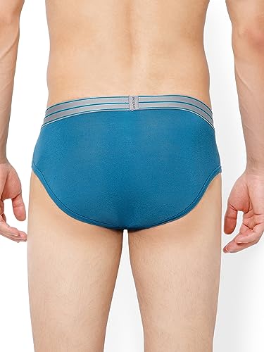 Image of OXYZONE Men's Modal Solid Brief with Sweat-Absorbent & Anti-Odour Fabric, Lightweight, Tag-Free, Breathable Innerwear with Outer Soft Waistband