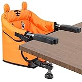 Upgraded Hook On Chair, Clip-on High Chair with Animal Design,Fold-Flat Storage Portable Baby Feedin