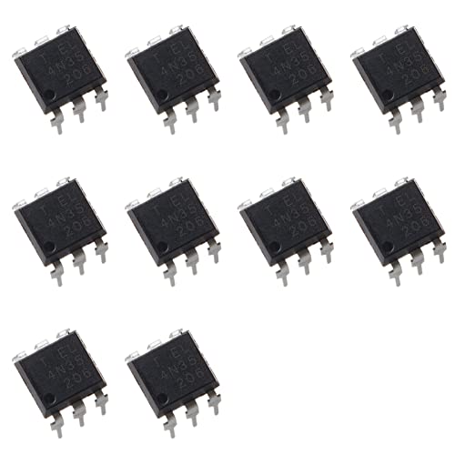 Bridgold 10Pcs 4N35 35 Optocoupler Dc Input 1 Channel Trans With Base Dc Output, 100% Transfer Ratio，6Pins. #TOP7