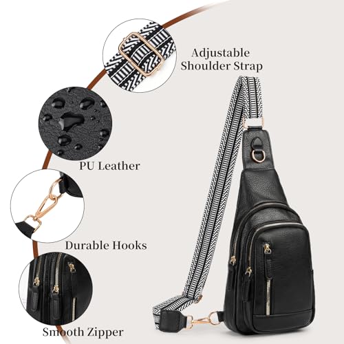 FALAN MULE Crossbody Bags for Women Leather Sling Chest Bag Trendy Fanny Packs for Women4