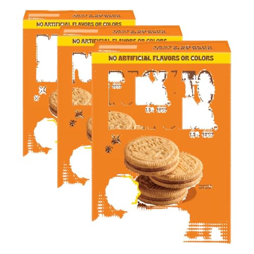 Image of Back to Nature Peanut Butter Creme Sandwich Cookies, Plant-Based, Non-GMO, Vegan Friendly, Made with Wheat Flour and Whole Grains, 8.25 oz Box (Pack of 3)