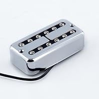 Alnico II Electric Guitar Humbucker Pickup fit for FT Style Guitar. Position: Neck, Magnet : Alnico 2 Pole Pieces: Two Row Adjustable Screws Pole Pieces.Pole Spacing: Neck 50mm, Bridge 50mm.Resistance: Neck 3-4K. Pickup Color: Brass Cover, Chrome pla...