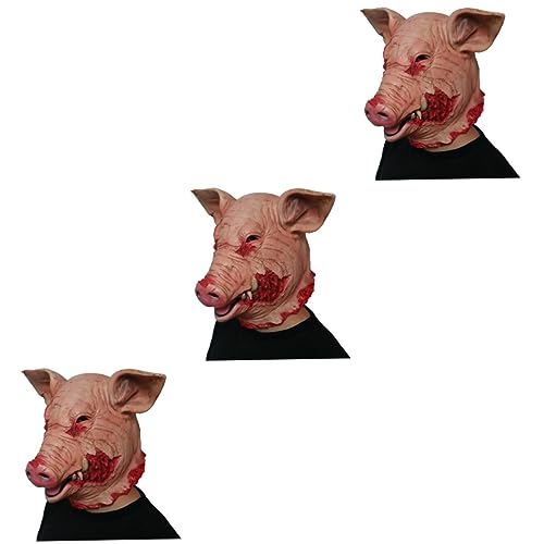 Toyvian 3 Piezas Caretas Animales Máscara De Halloween Mascara Cosplay Máscaras De Disfraces Para Adultos Máscara Espeluznante De Halloween Siniestro Víspera De Todos Los Santos