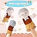 1 Pcs Family Hand Puppets 12 Inch Grandparents, Mom & Dad, Brother & Sister Plush Hand Puppet Toys Role-Play Toy Puppets for Kids Storytelling Imaginative Pretend Play Teaching Preschool(Grandpa A)