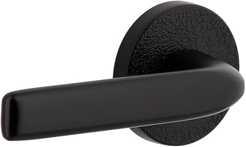 Viaggio Circolo - Roseta de piel con palanca Bella en color negro satinado, para diestros